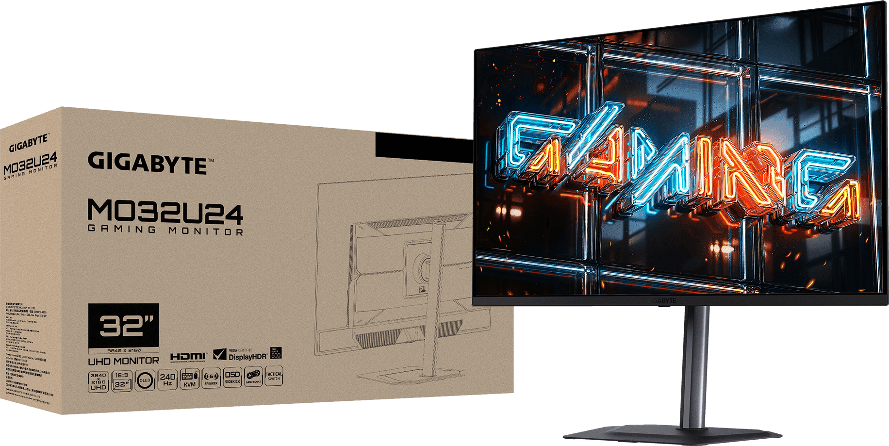 Gigabyte MO32U24 31,5 pouces QD-OLED 4K 240 Hz