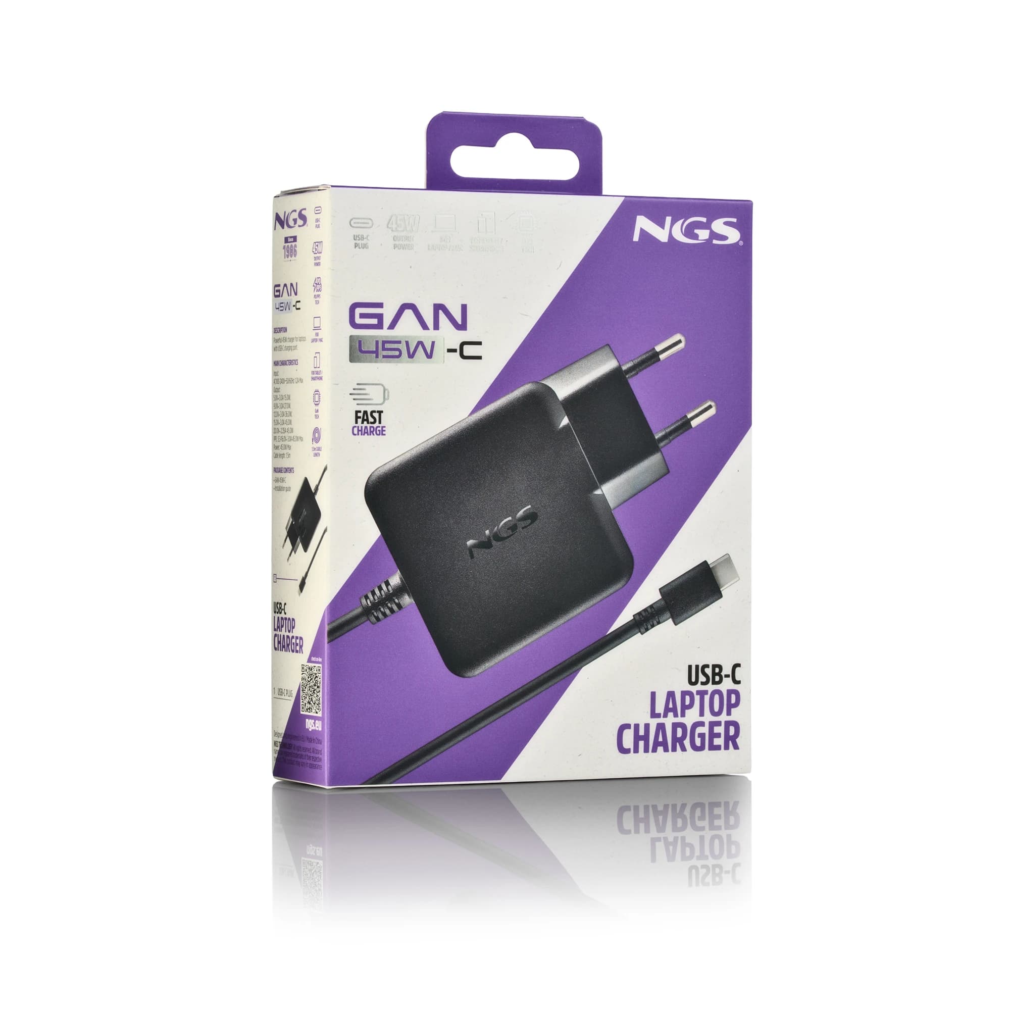 NGS GAN 45W chargeur USB-C GaN
